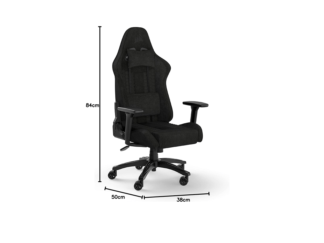 Corsair TC100 Relaxed Gaming Chair - Fabric - Black in Qatar Corsair TC100 Relaxed Gaming Chair - Fabric - Black in Qatar